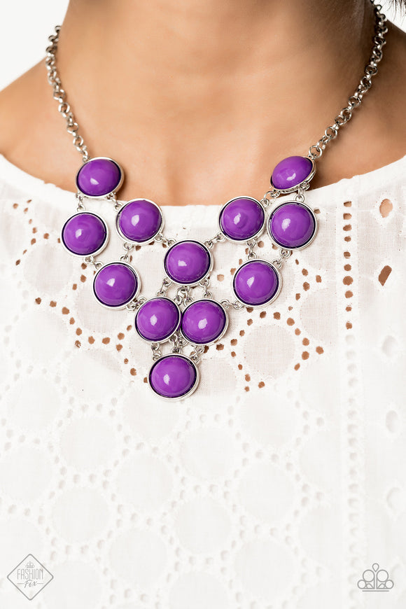 Pop-YOU-lar - Purple - Necklace - Life of the Party - Paparazzi Accessories