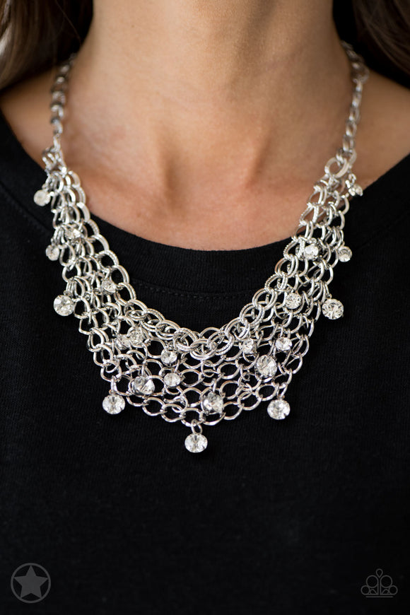 Fishing for Compliments - Silver - Blockbuster Necklace - Paparazzi Accessories