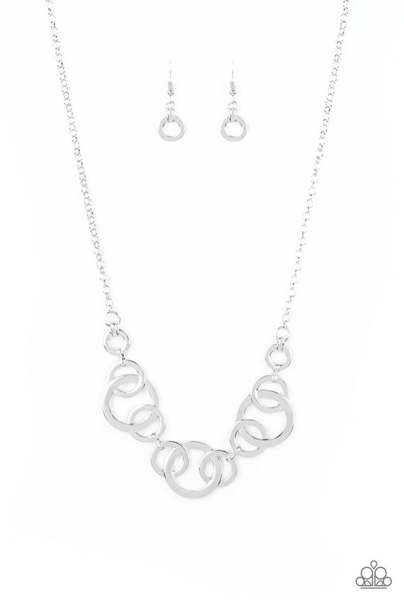 Going In Circles - Silver - Necklace - Paparazzi Accessories