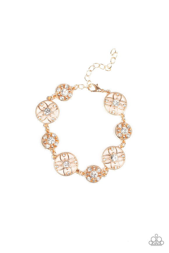Flowery Fashion - Rose Gold - Bracelet - Paparazzi Accessories