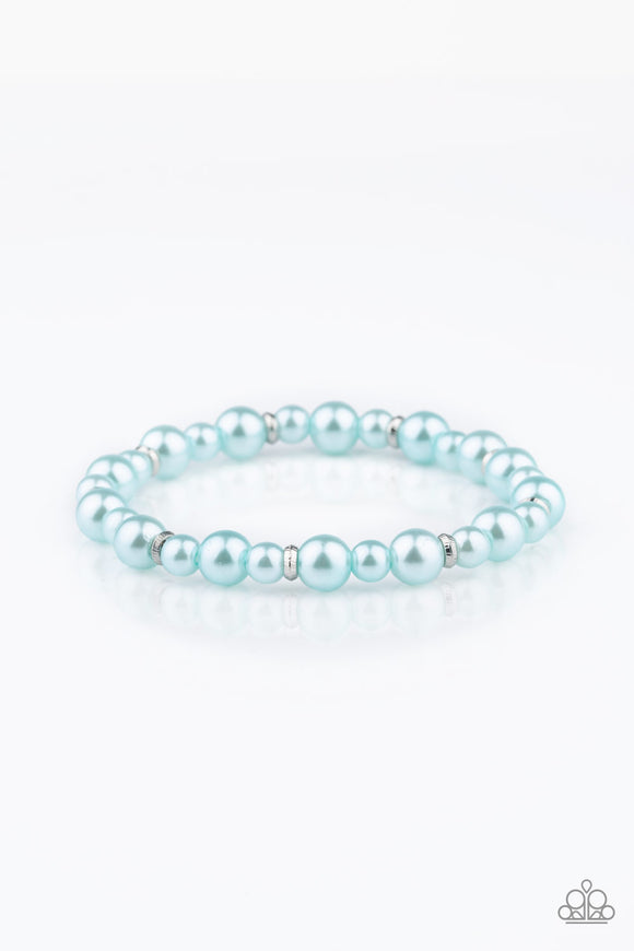 Powder and Pearls - Blue - Bracelet - Paparazzi Accessories