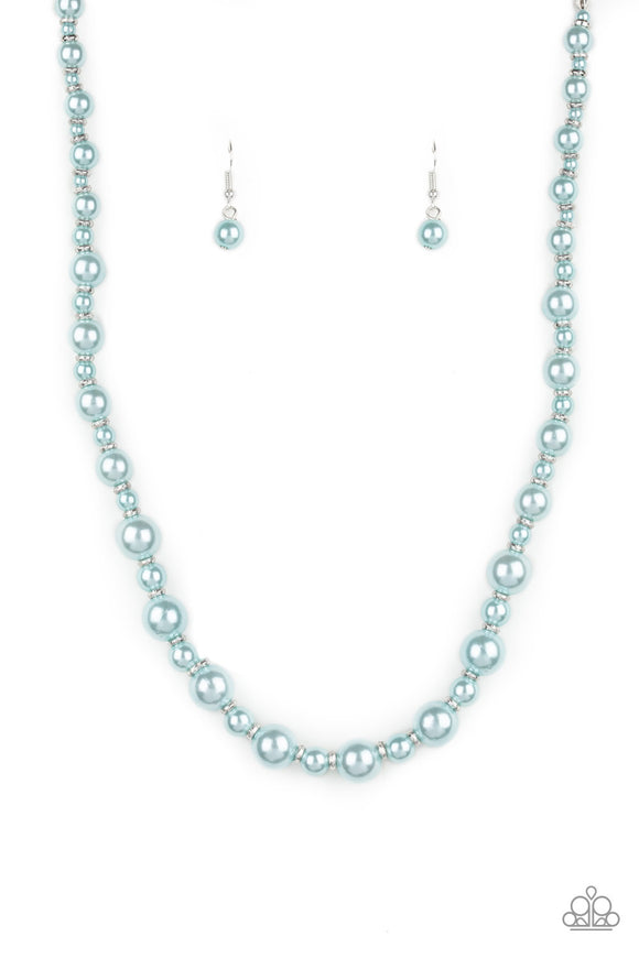 Pearl Heirloom - Blue - Necklace - Paparazzi Accessories