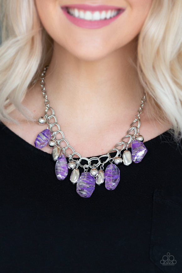 Chroma Drama - Purple - Necklace - Paparazzi Accessories