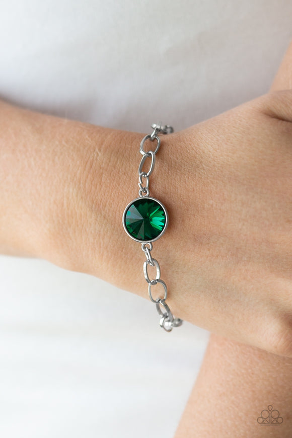 All Aglitter - Green - Bracelet - Paparazzi Accessories