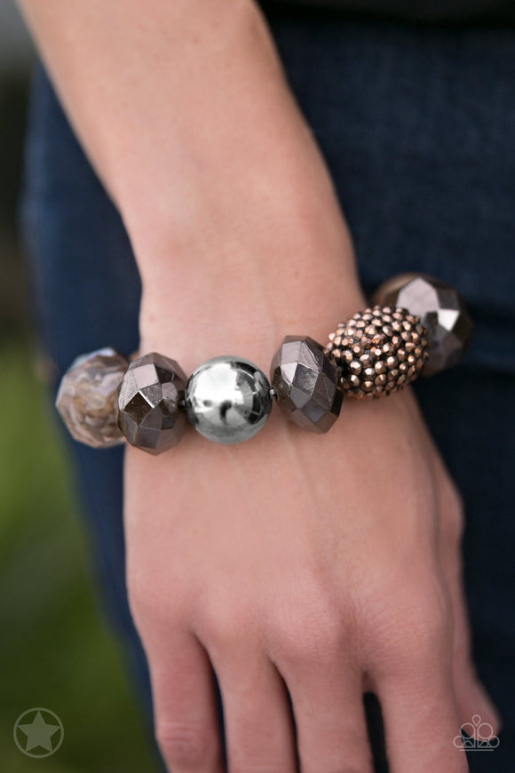 All Cozied Up - Brown - Blockbuster Bracelet - Paparazzi Accessories