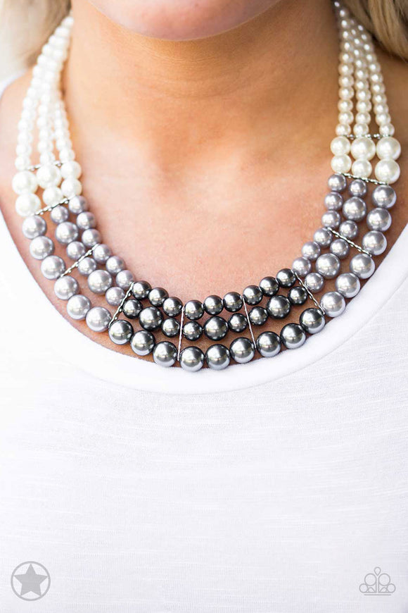 Lady In Waiting - Silver - Blockbuster Necklace - Paparazzi Accessories