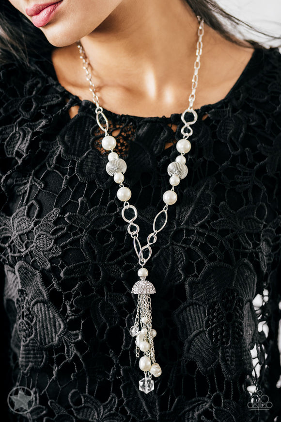 Designated Diva - White - Blockbuster Necklace - Paparazzi Accessories